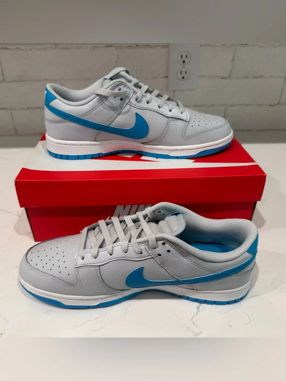 Nike Dunk Low Retro Pure Platinum Blue Lightning DV0831-001 Men's Athletic New
